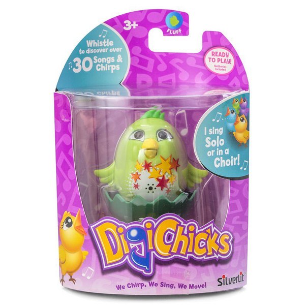 Интерактивная игрушка - Цыпленок с кольцом Fluff, зеленый  